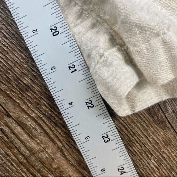 LIZ CLAIBORNE Capri Pants Women Size 1P Beige 100% Linen LIVVY Mid Rise - Picture 8 of 8